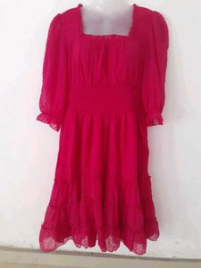 SMOCKED TIERED DRESS