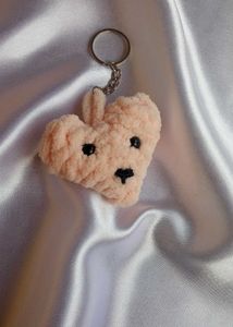 Crochet Heart Plushie Keychain