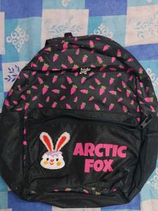 Arctic Fox Backpack with Cute Carrot Pattern