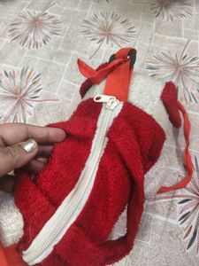 Cute Red Bear Plush Crossbody Bags combo