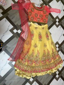 Stunning Yellow Lehenga Choli Set