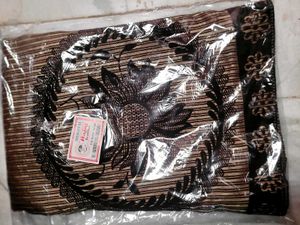 Unused Floral Sofa Cover | Brown | 1 Pc