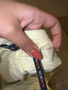 Yellow Cropped Trousers