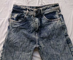Acid Wash Flare Jeans