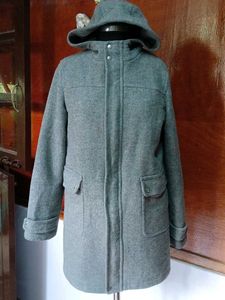 Elegant Grey Wool Coat