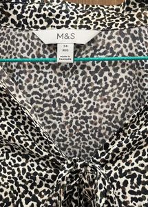 Marks &amp; Spencer Leopard Print Tie-Front Top