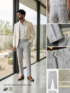 Men's Premium Light Grey Crawford Chino Pants
