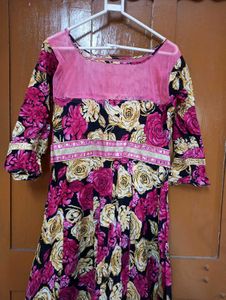 Floral Print Ethnic Dress