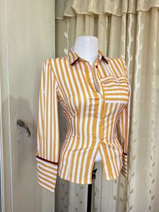 Chic Striped Button-Up Shirt