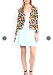 Floral Print Long Sleeve Shrug