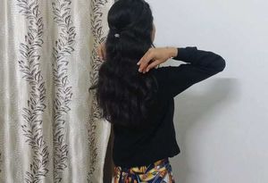 Elegant Black Tie-Neck Blouse