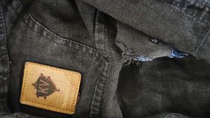 Stylish Washed Denim Shirt with Zippers