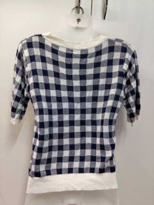 Stylish Checked Half Sleeve Top