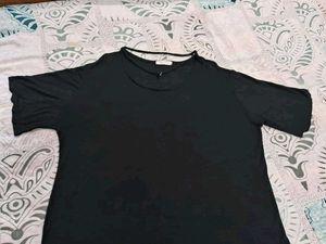 Black Casual Tunic Top