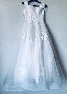 Ivory A Line Floor Wedding Dress