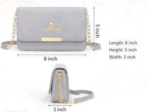 White Crossbody Bag with Gold Chain