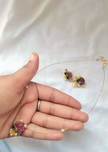 Lotus Pearl Necklace &amp; Earring Set