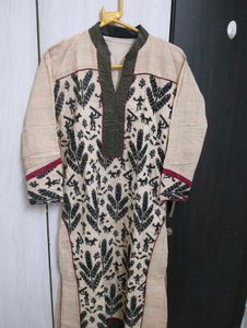 Stylish Beige Kurta Set with Dupatta