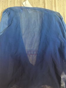 Blue Ombre Wrap Top