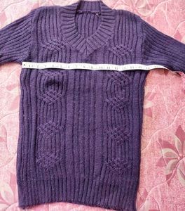 Stylish Purple Knit Sweater