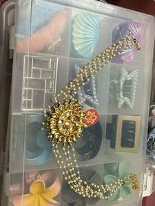 Kundan &amp; Pearl Maangtika