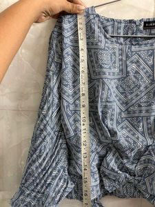 Blue Geometric Print Co-ord Set