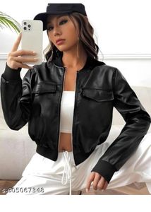 Stylish Black Bomber Jacket
