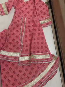 Beautiful Pink Printed Kurta Set