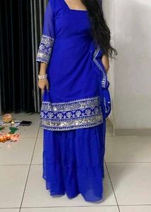 Royal Blue Kurta Set with Dupatta