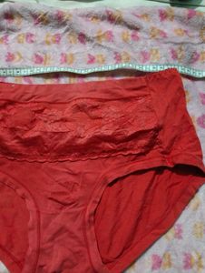 Comfortable Red Lace Briefs