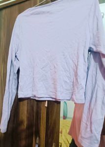 Comfortable Lavender Long Sleeve Top