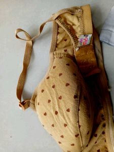 Cute Heart Print Bra padded
