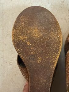 catwalk wedges | golden| size -40
