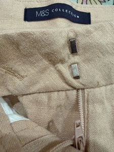 Marks &amp; Spencer Linen Blend Straight-Leg Trousers