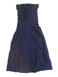Stunning Navy Blue Embroidered Gown