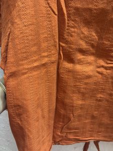 Rust Button-Up Tie-Short Top