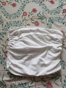 Women's White Strapless Tube Top ZARA