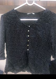 Polka Print Branded Top