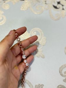 Rose Gold Bracelet with Crystals