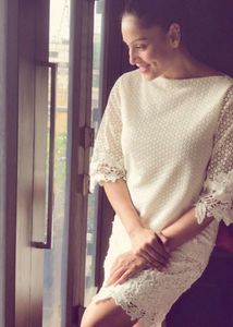 The Label Life Crochet White Lace Dress
