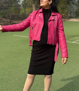 Hot Pink Faux Leather Jacket – Lefties