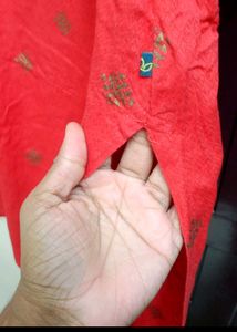 Avaasa Red And Gold Kurthi