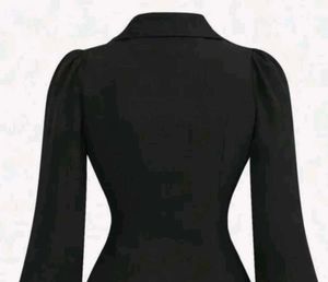 Chic Ruched Black Shirt