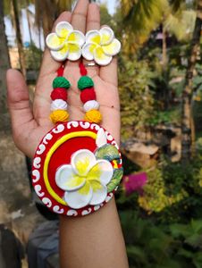 Handmade Floral Clay Necklace set