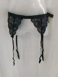 Elegant Black Lace Garter Belt