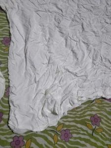 White Textured V-Neck Top