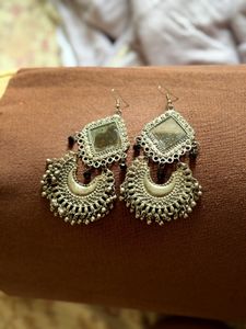 Boho Ethnic Earrings with Mirror
