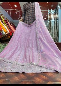 Stunning Pink Sequined Lehenga Choli