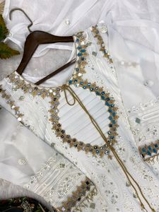 Real Mirror Work Top,Pent with Dupatta
