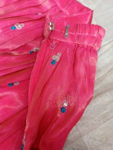 Vibrant Pink Embellished Ethnic Skirt
